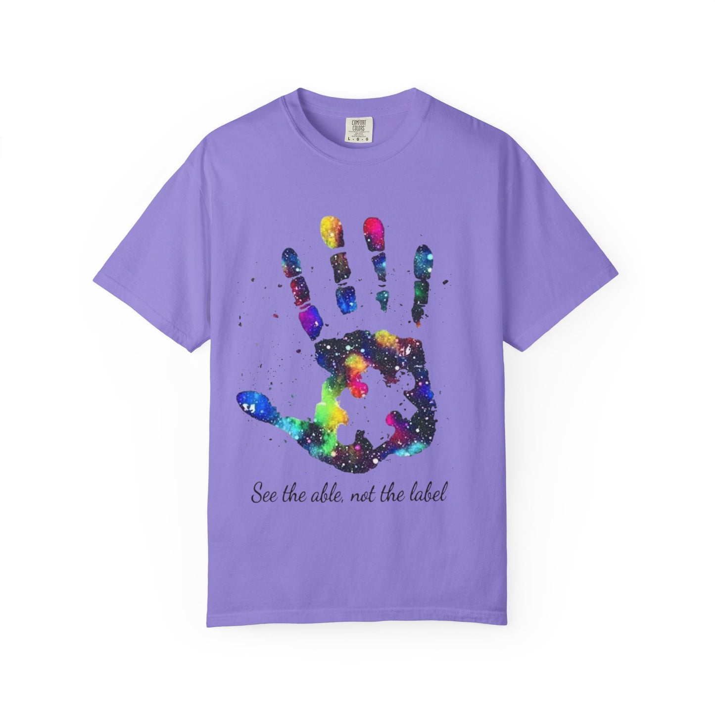 Autism Awareness Handprint T-Shirt — "See the Able, Not the Label"